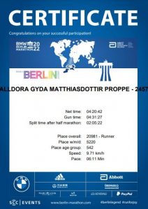 Certificate HGMP maraþon